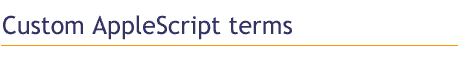 Custom AppleScript terms
